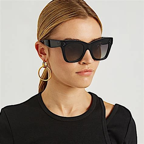 celine geo square sunglasses|Celine 50mm polarized square sunglasses.